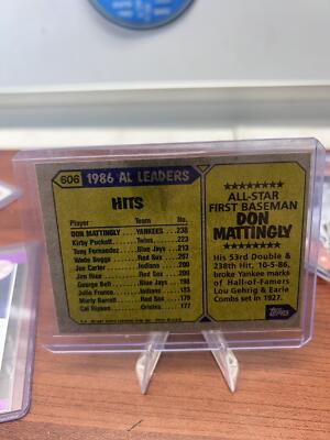 Cheap Sneaks Footwear/Sports Cards Baseball Card Don Mattingly 1987 Topps #606b New York Yankees
