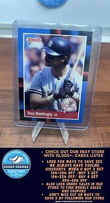 Cheap Sneaks Footwear/Sports Cards Baseball Card Don Mattingly 1988 Donruss #217 New York Yankees
