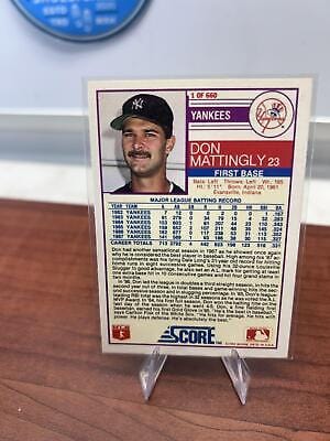 Cheap Sneaks Footwear/Sports Cards Baseball Card Don Mattingly 1988 Score #1 New York Yankees