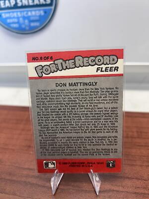 Cheap Sneaks Footwear/Sports Cards Baseball Card Don Mattingly 1989 Fleer For the Record #6 New York Yankees