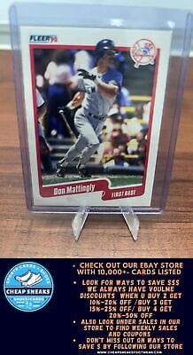 Cheap Sneaks Footwear/Sports Cards Baseball Card Don Mattingly 1990 Fleer  #447 New York Yankees