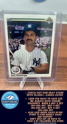 Cheap Sneaks Footwear/Sports Cards Baseball Card Don Mattingly 1990 Upper Deck #191a New York Yankees