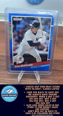 Cheap Sneaks Footwear/Sports Cards Baseball Card Don Mattingly 1991 Donruss #107 New York Yankees