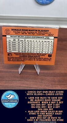 Cheap Sneaks Footwear/Sports Cards Baseball Card Don Slaught 1990 Donruss #277 New York Yankees