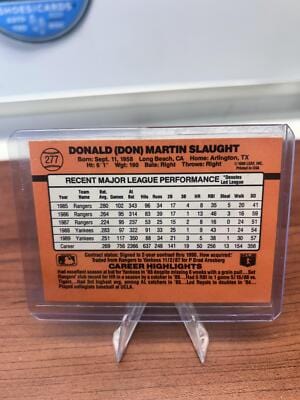 Cheap Sneaks Footwear/Sports Cards Baseball Card Don Slaught 1990 Donruss #277c New York Yankees