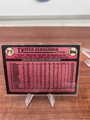 Cheap Sneaks Footwear/Sports Cards Baseball Card Doyle Alexander 1989 Topps #77 Detroit Tigers