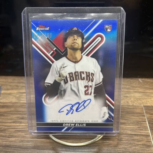 Cheap Sneaks Footwear/Sports Cards Baseball Card Drew Ellis🔵Blue Refractor 121/150 FA-DE  2022 Topps Finest Arizona
