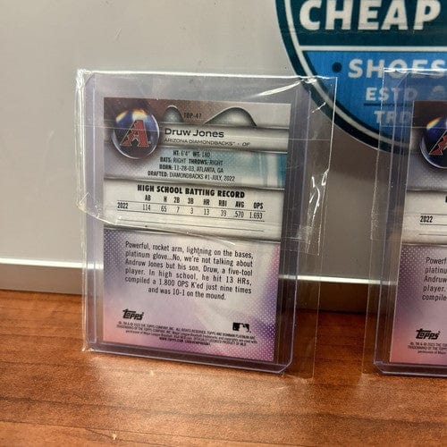 Cheap Sneaks Footwear/Sports Cards Baseball Card Drew Jones Lot(2)2023 Bowman Platinum Ice Foil +Base Diamondbacks