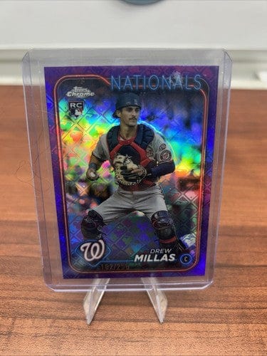 Cheap Sneaks Footwear/Sports Cards Baseball Card Drew Millas (RC)2024 Topps Chrome Purple Logofractor Refractors#85 Nat