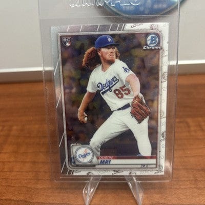 Cheap Sneaks Footwear/Sports Cards Baseball Card Dustin May (RC) 2020 Bowman Chrome - #96 Pitching Los Angeles Dodgers