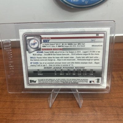 Cheap Sneaks Footwear/Sports Cards Baseball Card Dustin May (RC) 2020 Bowman Chrome - #96 Pitching Los Angeles Dodgers