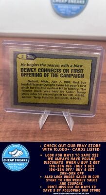 Cheap Sneaks Footwear/Sports Cards Baseball Card Dwight Evans 1987 Topps #3 Boston Red Sox