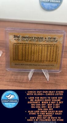 Cheap Sneaks Footwear/Sports Cards Baseball Card Dwight Evans 1988 Topps #470 Boston Red Sox