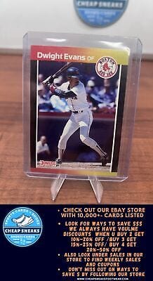 Cheap Sneaks Footwear/Sports Cards Baseball Card Dwight Evans 1989 Donruss #240d Boston Red Sox