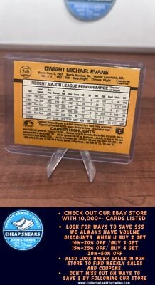 Cheap Sneaks Footwear/Sports Cards Baseball Card Dwight Evans 1989 Donruss #240d Boston Red Sox