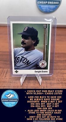 Cheap Sneaks Footwear/Sports Cards Baseball Card Dwight Evans 1989 Upper Deck #366 Boston Red Sox