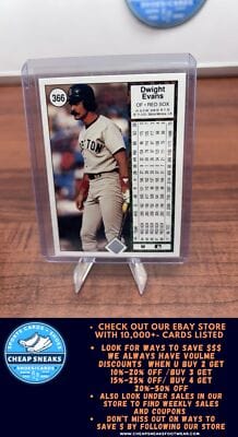 Cheap Sneaks Footwear/Sports Cards Baseball Card Dwight Evans 1989 Upper Deck #366 Boston Red Sox