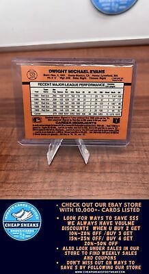 Cheap Sneaks Footwear/Sports Cards Baseball Card Dwight Evans 1990 Donruss #122 Boston Red Sox