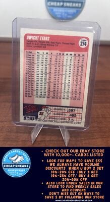 Cheap Sneaks Footwear/Sports Cards Baseball Card Dwight Evans 1990 Fleer Canadian #274 Boston Red Sox