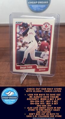 Cheap Sneaks Footwear/Sports Cards Baseball Card Dwight Evans 1990 Fleer Canadian #274 Boston Red Sox