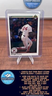 Cheap Sneaks Footwear/Sports Cards Baseball Card Dwight Evans 1990 Upper Deck #112a Boston Red Sox