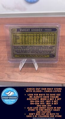 Cheap Sneaks Footwear/Sports Cards Baseball Card Dwight Gooden 1987 Topps #130 New York Mets