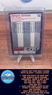 Cheap Sneaks Footwear/Sports Cards Baseball Card Dwight Gooden 1988 Fleer #135 New York Mets