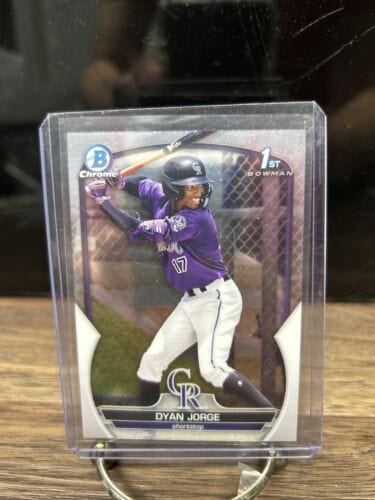 Cheap Sneaks Footwear/Sports Cards Baseball Card DYAN JORGE 2023 1st Bowman Chrome Rookie Card (RC) #BCP-22 Colorado Ro