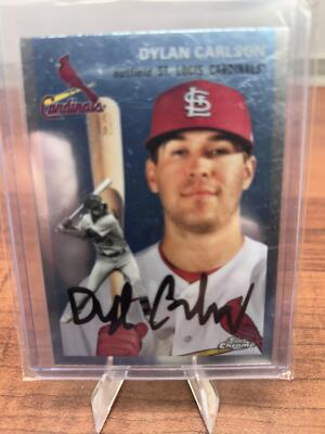 Cheap Sneaks Footwear/Sports Cards Baseball Card Dylan Carlson 2023 Topps Chrome Platinum Anniversary #371 Cardinals