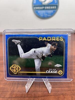 Cheap Sneaks Footwear/Sports Cards Baseball Card Dylan Cease 2024 Topps Chrome Blue MLB Logofractor Refractor/150 #224