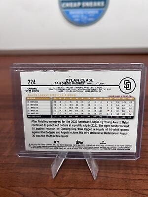Cheap Sneaks Footwear/Sports Cards Baseball Card Dylan Cease 2024 Topps Chrome Logofractor Edition #224 San Diego Padre