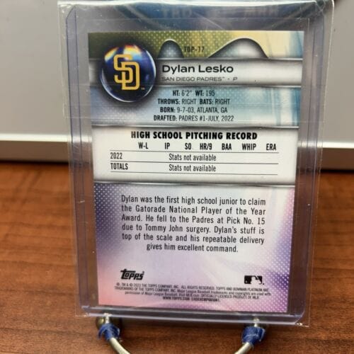 Cheap Sneaks Footwear/Sports Cards Baseball Card Dylan Lesko 2023 Bowman Platinum Prospect Card #Top-77 San Diego Padres