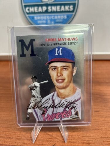Cheap Sneaks Footwear/Sports Cards Baseball Card Eddie Mathews  2023 Topps Chrome Platinum Anniversary  Atlanta Braves