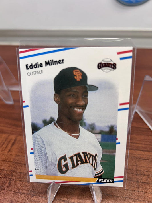 Cheap Sneaks Footwear/Sports Cards Baseball Card Eddie Milner 1988 Fleer #90 San Francisco Giants