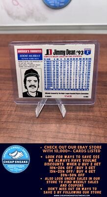 Cheap Sneaks Footwear/Sports Cards Baseball Card Eddie Murray 1993 Jimmy Dean #17 New York Mets