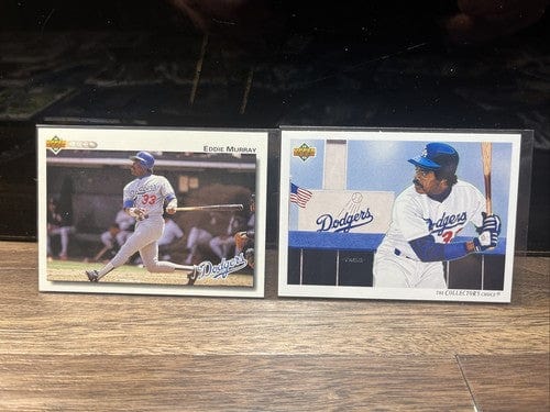 Cheap Sneaks Footwear/Sports Cards Baseball Card Eddie Murray 2 card Lot Los Angeles Dodgers HOF 1992 Upper Deck #265,#