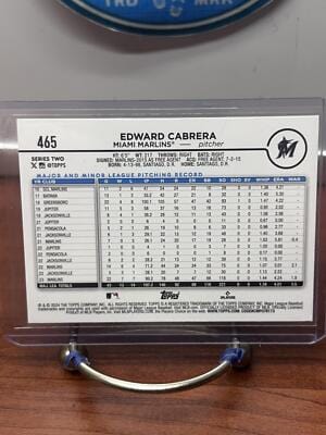 Cheap Sneaks Footwear/Sports Cards Baseball Card Edward Cabrera 2024 Topps Series Two Yellow Foil #465 Miami Marlins