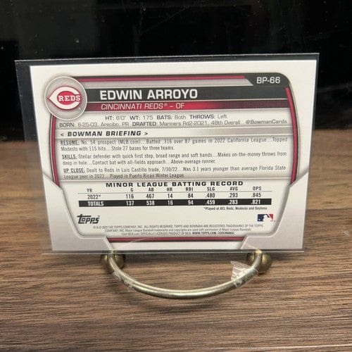 Cheap Sneaks Footwear/Sports Cards Baseball Card Edwin Arroyo 2023 Bowman Cincinnati Reds Baseball Card#BP-66
