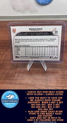 Cheap Sneaks Footwear/Sports Cards Baseball Card Edwin Diaz 2022 Topps #267 New York Mets