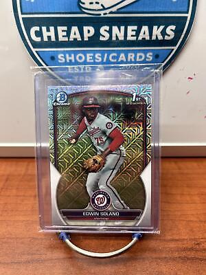 Cheap Sneaks Footwear/Sports Cards Baseball Card Edwin Solano 2023 1st Bowman Chrome Mojo/Mega Refractor #BCP-169 Natio