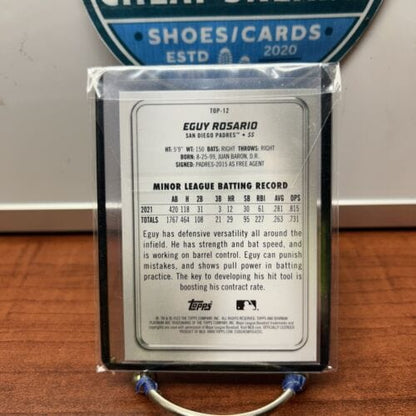 Cheap Sneaks Footwear/Sports Cards Baseball Card Eguy Rosario 2022 Bowman Platinum Prospect Card #Top-12 San Diego Padr