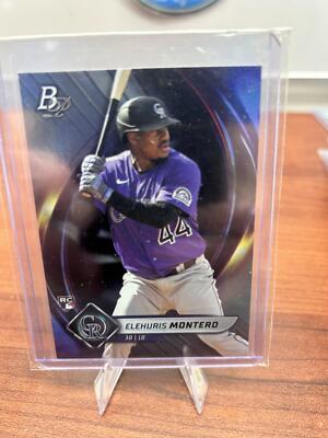 Cheap Sneaks Footwear/Sports Cards Baseball Card Elehuris Montero RC 2022 Bowman Platinum #86 Colorado Rockies