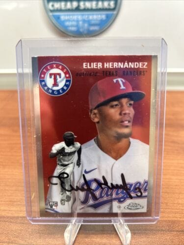 Cheap Sneaks Footwear/Sports Cards Baseball Card Elier Hernandez RC 2023 Topps Chrome Platinum Anniversary Texas Ranger