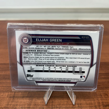 Cheap Sneaks Footwear/Sports Cards Baseball Card Elijah Green 2023 Bowman Chrome Mega Box Blue Mojo Refractor #92/150