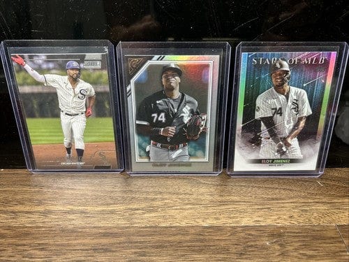 Cheap Sneaks Footwear/Sports Cards Baseball Card Eloy Jimenez Lot(3) White Sox 2022 Topps Gallery Rainbow Foil ,22 Topp