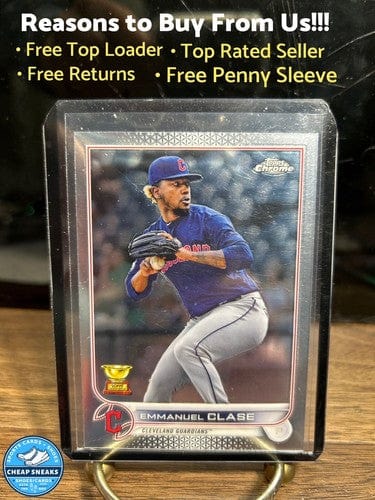 Cheap Sneaks Footwear/Sports Cards Baseball Card Emmanuel Clase 2022 Topps Chrome Cleveland Guardians Rookie Baseball C
