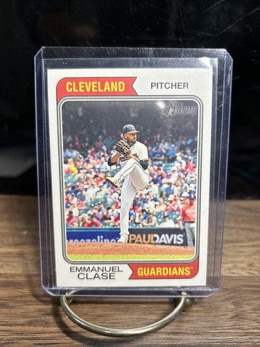 Cheap Sneaks Footwear/Sports Cards Baseball Card Emmanuel Clase 2023 Topps Heritage Cleveland Guardians Baseball Card#2