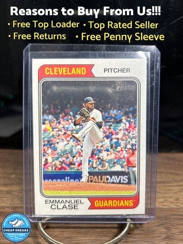 Cheap Sneaks Footwear/Sports Cards Baseball Card Emmanuel Clase 2023 Topps Heritage Cleveland Guardians Baseball Card#2