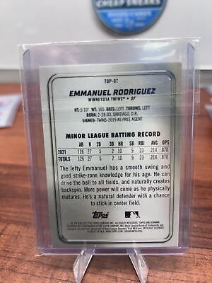 Cheap Sneaks Footwear/Sports Cards Baseball Card Emmanuel Rodriguez 2022 Bowman Platinum Top Prospects #TOP-97 Minnesot
