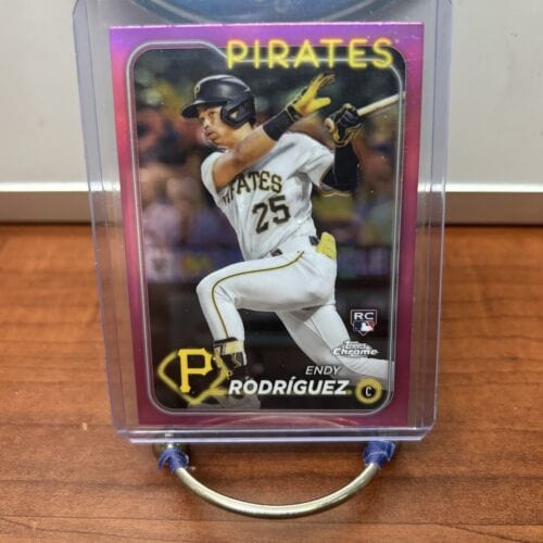 Cheap Sneaks Footwear/Sports Cards Baseball Card ENDY RODRIGUEZ 2024 TOPPS CHROME PINK REFRACTOR ROOKIE #295 PIRATES SP